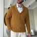 Men's Slim-Fit Knit Cardigan – Lightweight Polyester Blend, Button-Up Long Sleeve For Casual & Office Wear_viptrois.com