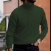 Men's Clothing Retro Cable Knit High Neck Sweater - Warm Winter Wool Pullover For Casual & Stylish Look (White, Black, Wine Red, Navy Blue, Gray)_viptrois.com