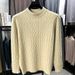 "Men's High Neck Jacquard Sweater – Premium Knit Pullover For Autumn & Winter Layering"_viptrois.com