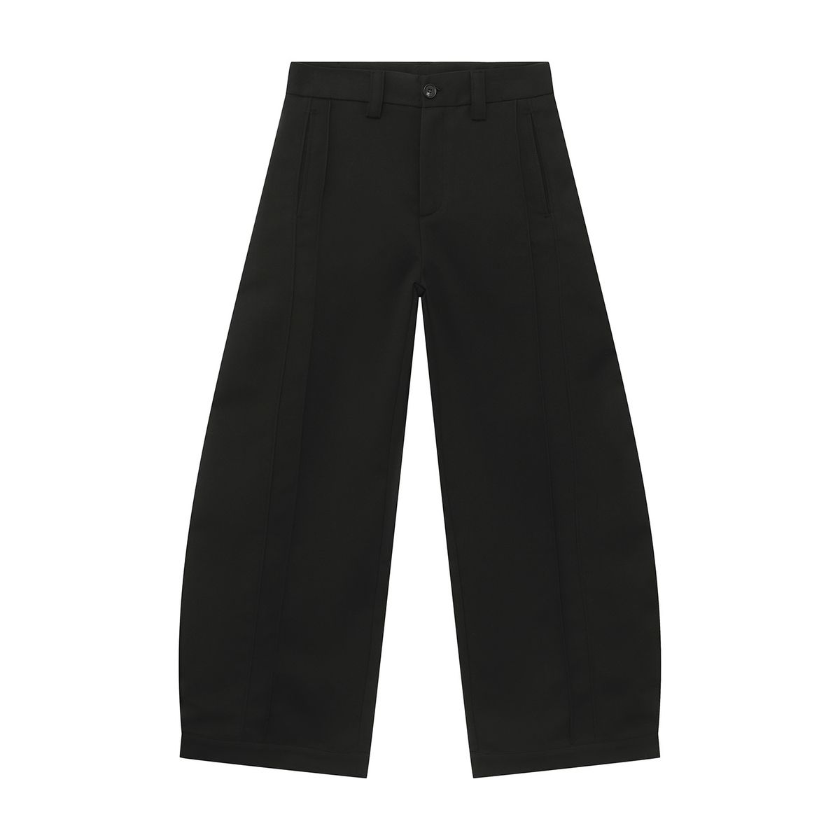 Men's Clothing Korean Style Solid Color Minimalist Wide Leg Pleated Curved Casual Trousers Versatile Everyday Fashion_viptrois.com