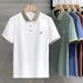 Men's Short Sleeve Polo Shirt Summer Lightweight Business Casual Cotton Blend Embroidered Lapel Breathable Turn-Down Collar Colored Black_viptrois.com