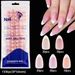 150 Pieces Of White Edge Wear Nails Nude Pink False Nail Pieces Full Paste Frosted Nail Art Nail Pieces_viptrois.com