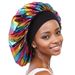 New Large Nightcap European And American Style All Match Laser Satin Shower Cap Home Washing Hair Care Cap Nightcap_viptrois.com