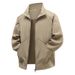 Men's Windproof Waterproof Lightweight Jacket For Outdoor & Casual Wear, Breathable Stand Collar Loose Fit Coat In Multiple Colors_viptrois.com