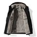 Men’s Detachable Hood Winter Coat – Water-Resistant Long Sleeve Jacket (Black/White, Machine Washable, Removable Collar For Versatility)_viptrois.com