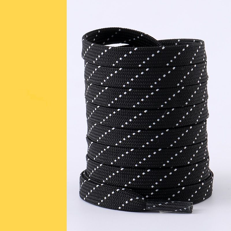 Shoe Accessories sports shoelaces 8MM black and white cross color basketball casual board shoes flat running shoelaces rope a pair_viptrois.com