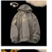 Heavyweight Style Hooded Sweatshirt – Unisex Fleece-Lined Pullover With Foam Print (M-5XL, Black/Grey)_viptrois.com