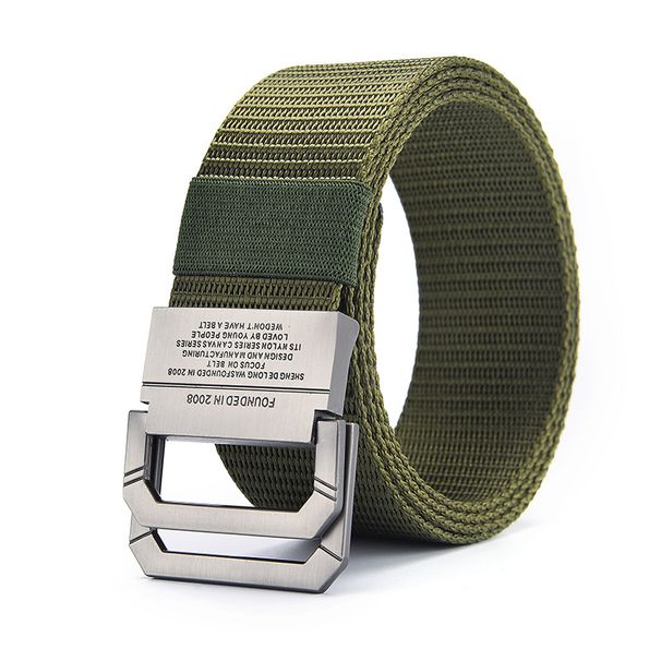 Men's & Women's Canvas Belt - Double Ring Alloy Buckle (Adjustable Unisex Design For Casual Workwear & Outdoor - Trendy & Durable)_viptrois.com