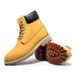 Men's & Women's Genuine Leather Martin Boots - Unisex Winter Snow Boots With Faux Fur Lining, Waterproof & Breathable For Outdoor Adventures_viptrois.com