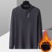 Pure Pure 2025 Autumn Winter New For Middle-aged Dads, Pullover Zipper Collar, Versatile Fleece-lined Men's Sweatshirt_viptrois.com