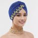 New Women's Linen Elastic Breathable Comfortable Side Diamond Headscarf Hat Baotou Hat_viptrois.com