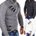 Men's Twisted Knit Lapel Sweater Coat – Thick Winter Pullover, Loose Fit Thermal Underwear, European & American Style (M-3XL)_viptrois.com
