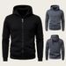 Men’s High-Street Zip-Up Hoodie – Edgy Doberman Print (Black/Dark Grey, Sizes S-2XL)_viptrois.com