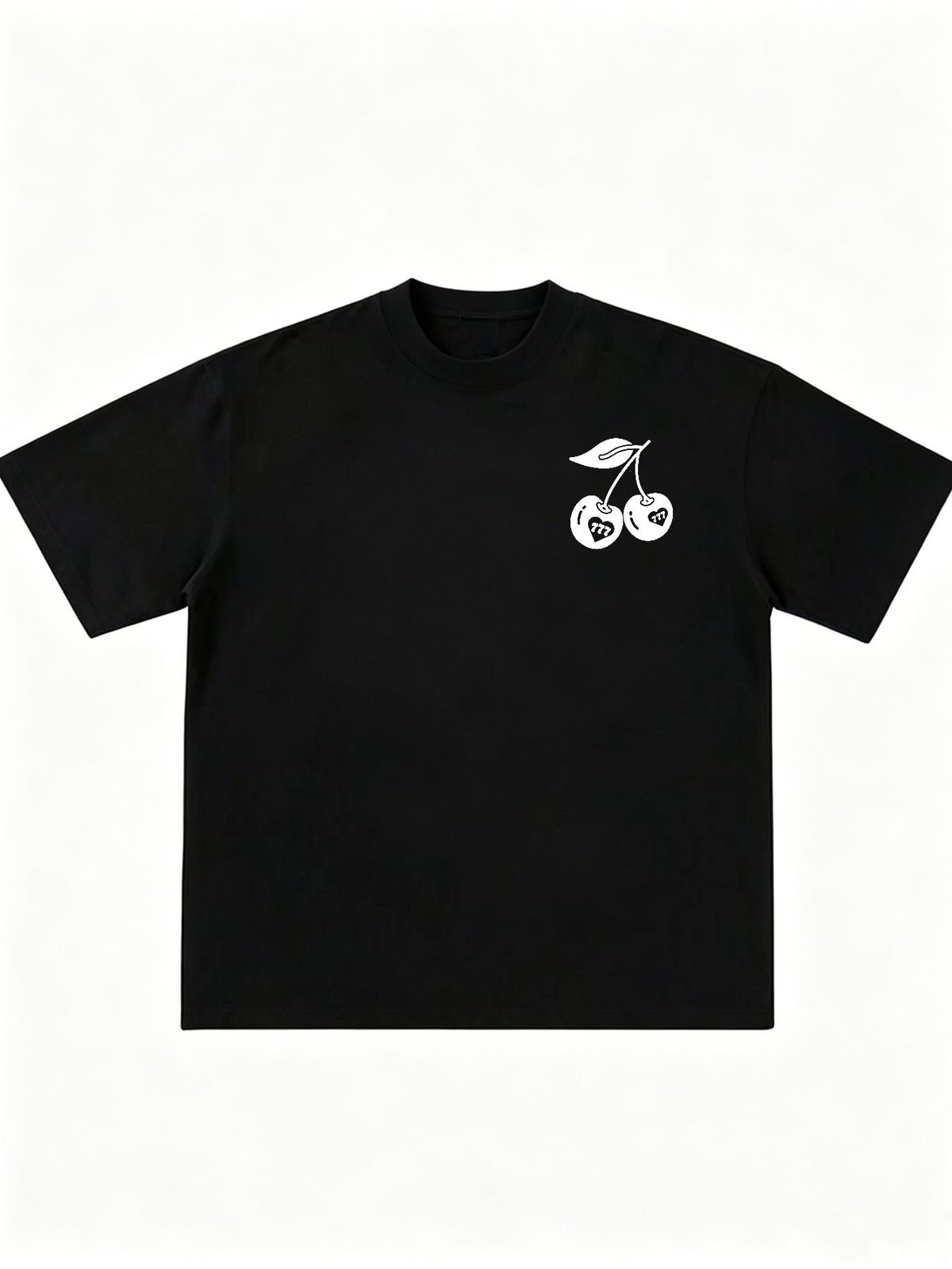 Men's Clothing Regular Cotton Short Sleeved T Shirt Casual Trend Unisex Summer Ins White Round Neck Top Trendy Versatile Half Sleeve_viptrois.com
