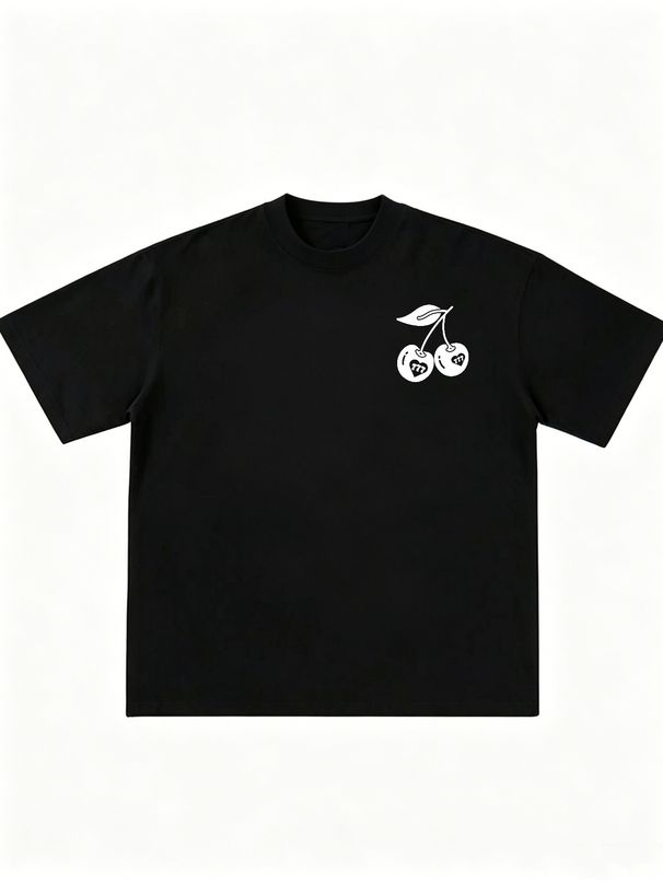 Men's Clothing Regular Cotton Short Sleeved T Shirt Casual Trend Unisex Summer Ins White Round Neck Top Trendy Versatile Half Sleeve_viptrois.com