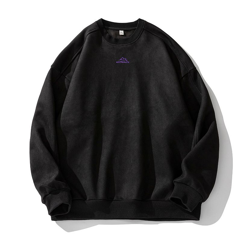 K Men's New Retro Loose Round Neck Sweatshirt Jacket_viptrois.com