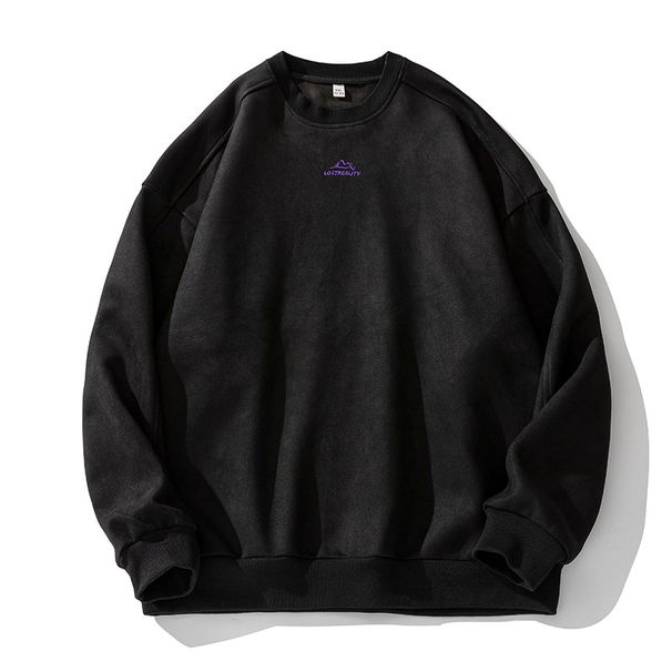 K Men's New Retro Loose Round Neck Sweatshirt Jacket_viptrois.com