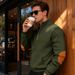 Men's Fleece-Lined Patchwork Zipper Hoodie - Stand Collar, Loose Fit, Winter Casual Pullover (Navy, Black, Army Green, Light Gray, Dark Gray, Camel)_viptrois.com