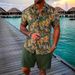 Men's Clothing 2025 Hot Cross Border Fashion Short Sleeved Shirt Suit Men's Casual 3D Printed Short Sleeved Shorts Shirt_viptrois.com