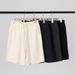 Men's Clothing Terry Shorts Men's Summer New Japanese Style Sports Solid Color Casual Pants Men's Loose Ins Five Point Boys' Pants_viptrois.com