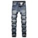Men's Clothing Autumn/Winter New Men's Jeans, Personality, Nostalgic, Zipper Decoration, Jeans, Trendy Men_viptrois.com