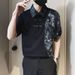 New Chinese-style Shirt Men's Short-sleeved Trendy Brand Casual Summer Color-blocking Half-sleeved Shirt_viptrois.com