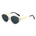 Elliptical Small Round Metallic Fashion Sunglasses For Men And Women_viptrois.com