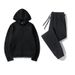 Sports Clothing Autumn And Winter Zip Up Shirt Hooded Sweatshirt + Sweatpants 2 Piece Set Sportswear Solid Color Couple Hoodie Sweatshirt Suit_viptrois.com