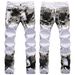 Men's trendy denim trousers fashionable jeans_viptrois.com