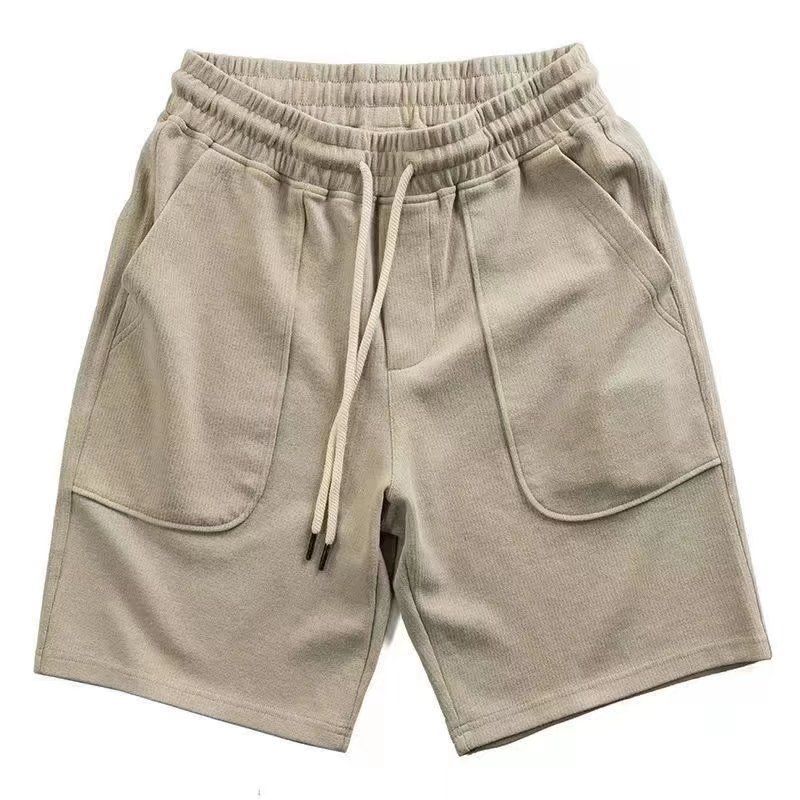 Men's Clothing Knitted Shorts Loose Casual Shorts Thin Sports Pants Trendy Beach Shorts_viptrois.com