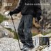 Men's Clothing Waterproof Plus Velvet Assault Pants Outdoor Sports Windproof Mountaineering Functional Straight Overalls Pants_viptrois.com