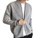 Pure Hot-Selling European Plus Size Sweater Knitwear Men's Cardigan Jacket Warm Slim Fit Business Factory Cross-Border_viptrois.com
