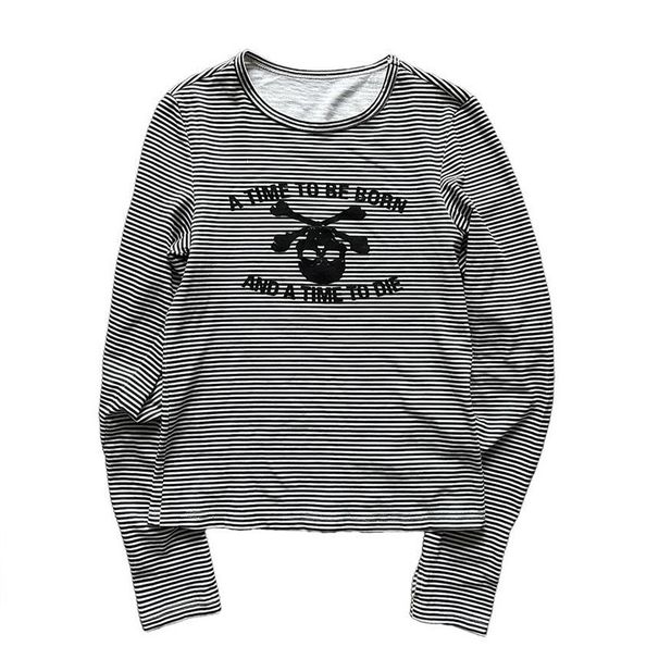 Men's Clothing Retro High Street Color Matching Long Sleeved Pullover Printed Sweatshirt Hoodie Round Neck Long Sleeved Striped Printed T Shirt_viptrois.com