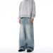 Men's Clothing & Archer0603 & American Style Blue Curved Blade Jeans For Men And Women, Washed, Three Dimensional Retro, Slimming Wide Leg Pants_viptrois.com
