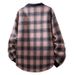 Retro Plaid V-Neck Sweatshirt For Men – Relaxed Fit Long Sleeve Casual Pullover (Pink/White/Brown, M-XXXL)_viptrois.com