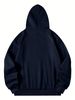Men's Autumn And Winter Casual Fashion Loose Hooded Sweatshirt Letter Blessed Print Warm Long Sleeved Pullover_viptrois.com