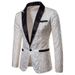 Men's 2024 Spring/summer New Hot Stamping Printed Fashionable Oversized Men's Lapel Performance Suit_viptrois.com