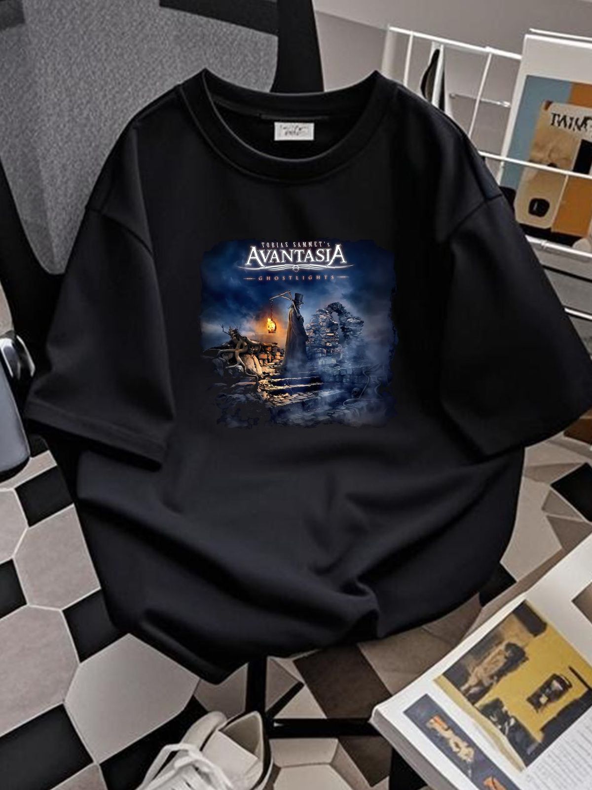Rare Avantasia Ghostlights Cotton Black Men S To 5Xl T- Shirt Gift Fans HN847 Soft Versatile Homme Fashion Breathable Graphic Streetwear Casual_viptrois.com