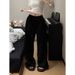 Vintage Style Women's Casual Pants - Loose Fit Wide Leg Joggers With Straight Cut For Comfort & Stylish Look (Multiple Colors & Sizes)_viptrois.com