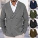 Men's Clothing Men's New Knitted Sweater Cardigan Long Sleeve Lapel Pocket Sweater Men's Casual Winter Sweater_viptrois.com