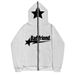 European And American Diablo Pentagram Printed Sweatshirt Men's And Women's Hoodies Gothic Couple Harajuku Long Zipper Sweater_viptrois.com