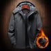 Men's Clothing Outdoor Rush Clothes Plus Velvet Thickened Fleece Coat Solid Color Spot Mountaineering Suit _viptrois.com