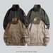 Men's Clothing Vintage Workwear Jacket With Stand Collar - Stylish & Versatile Loose Fit Coat For Autumn & Winter (Thin/Thick Options Khaki)_viptrois.com