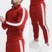 Men's Colorblock Hoodie & Jogger Set – Streetwear Athleisure (M-3XL, 65% Polyester, Unisex Oversized Fit)_viptrois.com