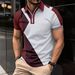 Men Polo Shirt Stripes Short Sleeve T-shirt Male Breathable Tops Business Turn Down Collar Streetwear Luxury Brand High Quality_viptrois.com