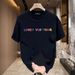 2024 summer new light luxury men's T-shirt short sleeve minimalist design print round collar fashion trend everything_viptrois.com