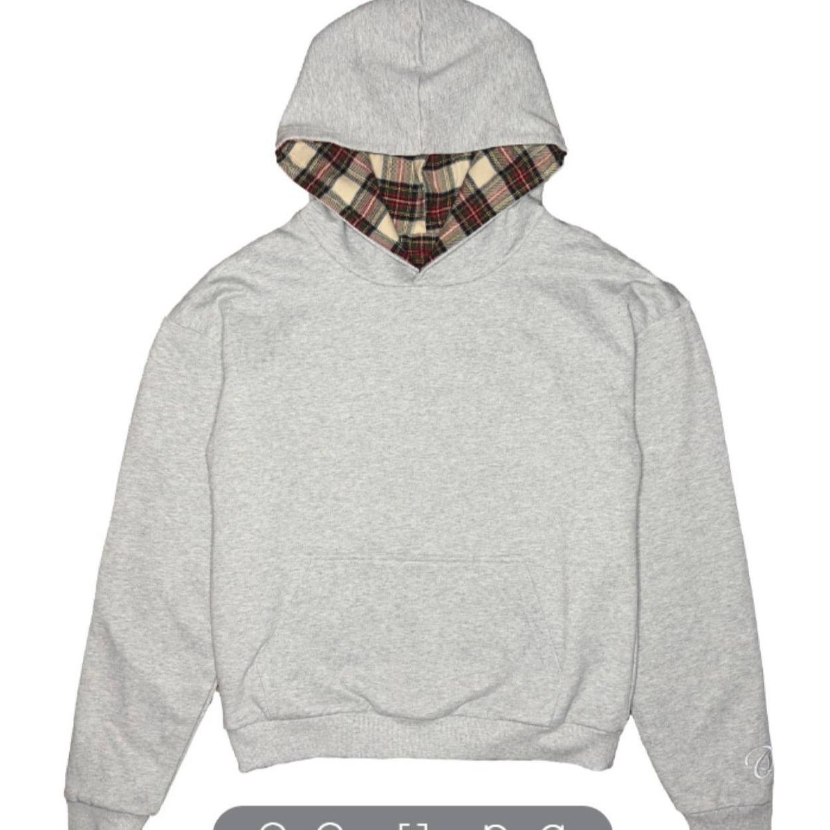 "Reversible Plaid Hooded Jacket For Men & Women - Vintage Streetwear Cotton Blend Coat With Embroidery Detail"_viptrois.com