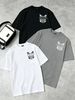 100% Cotton Men's 3-Pack T-shirts Gothic Tribal Text Monogram Print Crew Neck Short Sleeve Casual Tops In Black White Gray_viptrois.com