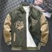 C Suede Baseball Uniform Men's Autumn Winter Retro Jacket Loose Top Embroidery Bomber Jacket Tide_viptrois.com