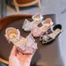 Children's Pearl Princess Shoes 2023 Summer New Children's Baby Toe Sandals Girls Butterfly Dance Shoes Wholesale_viptrois.com
